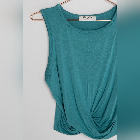 🌻2 for $20 |  Zenana Knotted Crop Tank Top - Picture 5 of 15